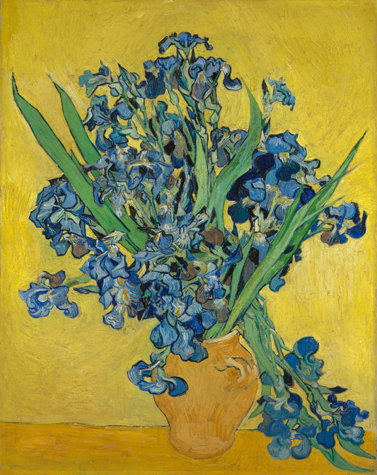 Vase aux Irises de Vincent van Gogh : Une Explosion de Couleurs et d’Émotions