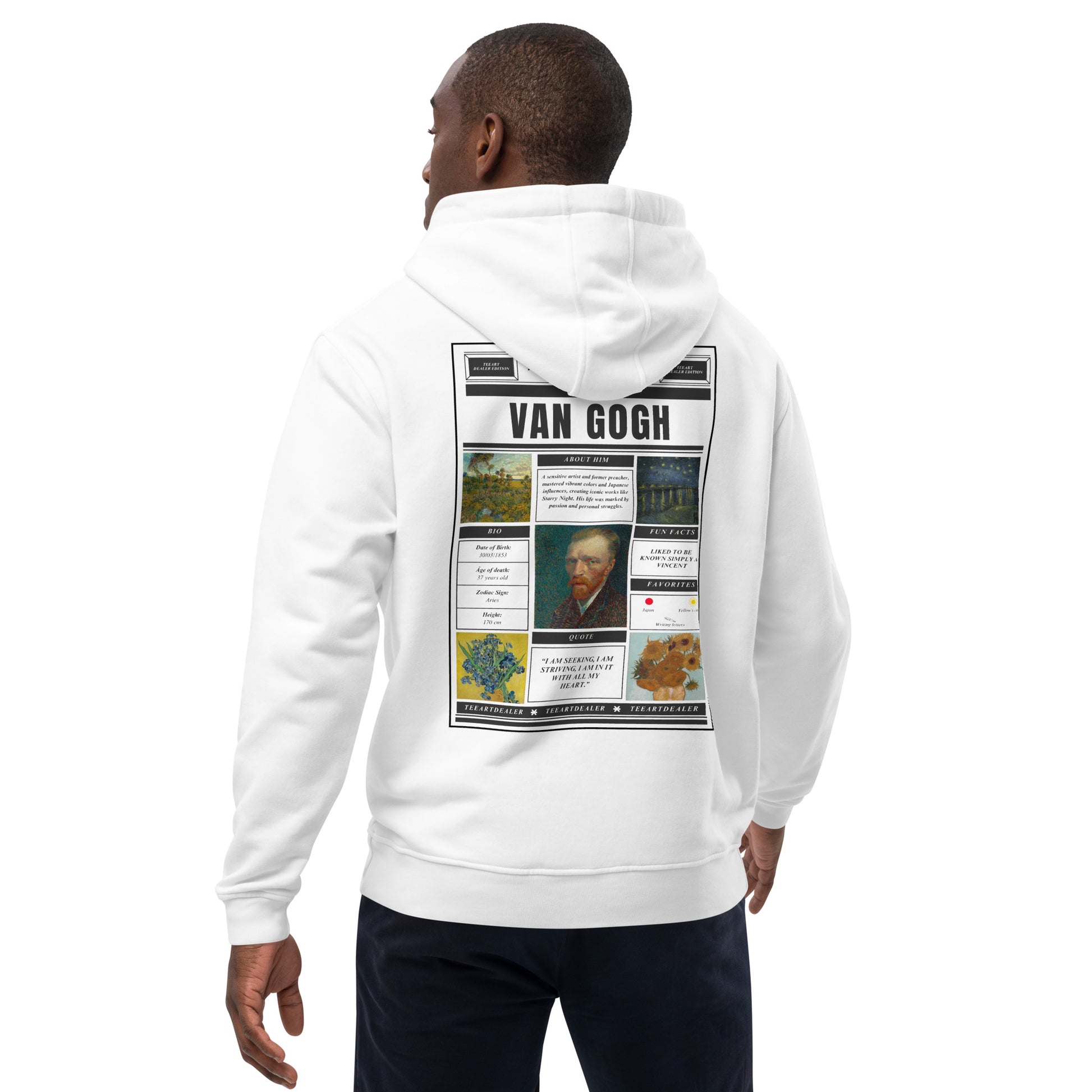 "Van Gogh Makes the News" - Hoodie Tee Art Dealer
